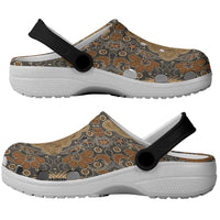 Madiba Nelson Mandela Clogs Shoes Indonesia Batik Earthy Brown - Wonder Print Shop