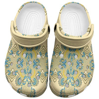 Madiba Nelson Mandela Clogs Shoes Indonesia Batik Yellow Bule - Wonder Print Shop