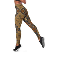 Madiba Nelson Mandela Leggings Indonesia Batik Earthy Brown - Wonder Print Shop