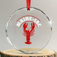 Maine Lobster Crystal Glass Ornament Funny Maine iac Lobstering Fisherman