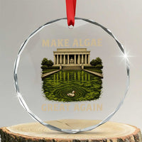 Make Algae Great Again Crystal Glass Ornament Funny Lincoln Memorial Reflecting Pool