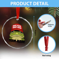 Make Algae Great Again Crystal Glass Ornament Funny Political Satire Nature Lover Gift