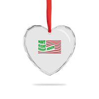 Make Algae Great Again Heart Crystal Glass Ornament Funny Political Satire American Flag Meme