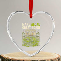 Make Algae Great Again Lincoln Memorial Reflecting Pool Graphic Heart Crystal Glass Ornament Funny Washington DC Viral Swamp Meme