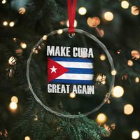 Make Cuba Great Again Crystal Glass Ornament Vintage Cuban Map