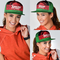 Malawi Cricket Snapback Cap Go Champions Flag Style - Wonder Print Shop