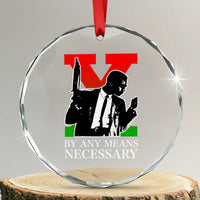 Malcolm X Crystal Glass Ornament By Any Means Necessary - Wonder Print Shop