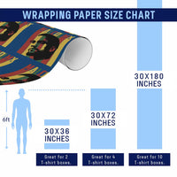 Malcolm X Wrapping Paper Roll Pan African Flag Black History - Wonder Print Shop