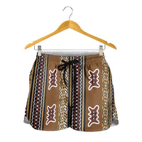 Mali Bologan Mud Cloth Pattern Shorts for Women - Wonder Print Shop