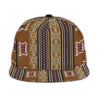 Mali Bologan Mud Cloth Pattern Snapback Cap - Wonder Print Shop