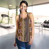 Mali Bologan Mud Cloth Pattern Women Racerback Tank - Wonder Print Shop