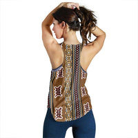 Mali Bologan Mud Cloth Pattern Women Racerback Tank - Wonder Print Shop
