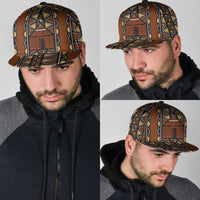 Mali Mud Cloth African Village Snapback Cap Ethnic Geometry Style - Wonder Print Shop