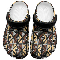 Mali Mud Cloth Legacy Pattern Clogs Shoes Ethnic Geometry Style - Wonder Print Shop