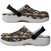 Mali Mud Cloth Legacy Pattern Clogs Shoes Ethnic Geometry Style - Wonder Print Shop