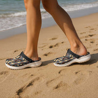 Mali Mud Cloth Legacy Pattern Clogs Shoes Ethnic Geometry Style - Wonder Print Shop