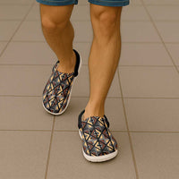 Mali Mud Cloth Legacy Pattern Clogs Shoes Ethnic Geometry Style - Wonder Print Shop