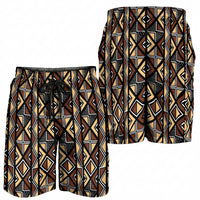 Mali Mud Cloth Legacy Pattern Shorts for Men Ethnic Geometry Style - Wonder Print Shop