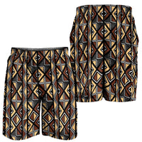 Mali Mud Cloth Legacy Pattern Shorts for Men Ethnic Geometry Style - Wonder Print Shop