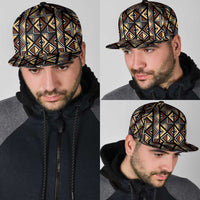 Mali Mud Cloth Legacy Pattern Snapback Cap Ethnic Geometry Style - Wonder Print Shop