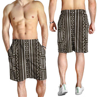 Mali Mud Cloth Shorts for Men Bogolanfini Pattern - Wonder Print Shop