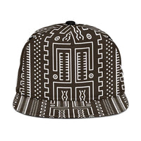 Mali Mud Cloth Snapback Cap Bogolanfini Pattern - Wonder Print Shop