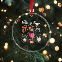Mama Christian Religious Crystal Glass Ornament She Is Mom Mother's Day Jesus Flowers Bow - Wonder Print Shop