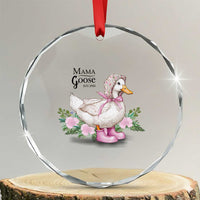Mama Goose Est 2025 Crystal Glass Ornament Vintage New Mom Mothers Day TS02