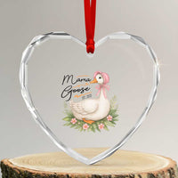Mama Goose Est 2025 Heart Crystal Glass Ornament Retro New Mom Mothers Day - Wonder Print Shop