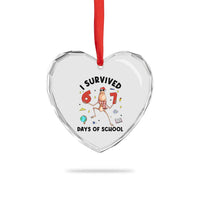 Marcus The Worm 67 Days of School Heart Crystal Glass Ornament I Survived Funny Six Seven Meme Christmas Vibe - Wonder Print Shop