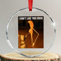 Marcus The Worm Christmas Crystal Glass Ornament I Don't Like This Rock Funny Meme - Wonder Print Shop