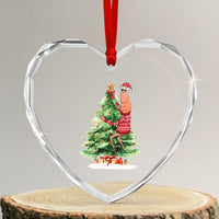 Marcus The Worm Christmas Heart Crystal Glass Ornament Funny Brain Rot Meme - Wonder Print Shop