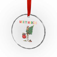Marcus The Worm Christmas Meme Crystal Glass Ornament - Wonder Print Shop