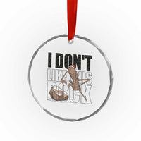 Marcus The Worm Christmas Meme Crystal Glass Ornament I Do Not Like This Rock Xmas - Wonder Print Shop