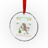 Marcus The Worm Christmas Meme Crystal Glass Ornament I Dont Like This Tree Brainrot Funny Ugly Xmas - Wonder Print Shop