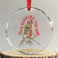 Marcus The Worm Christmas Meme Crystal Glass Ornament You Are Running The Vibe - Wonder Print Shop