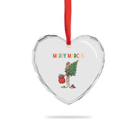 Marcus The Worm Christmas Meme Heart Crystal Glass Ornament - Wonder Print Shop