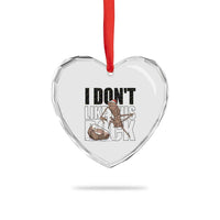 Marcus The Worm Christmas Meme Heart Crystal Glass Ornament I Do Not Like This Rock Xmas - Wonder Print Shop