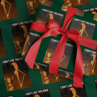 Marcus The Worm Christmas Wrapping Paper Roll I Don't Like This Rock Funny Meme - Wonder Print Shop