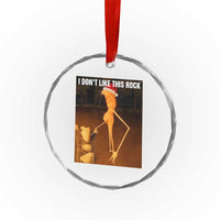 Marcus The Worm I Don't Like This Rock Crystal Glass Ornament - Wonder Print Shop