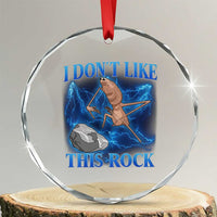 Marcus The Worm Meme Crystal Glass Ornament I Don't Like This Rock Bootleg - Wonder Print Shop