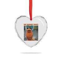 Marcus The Worm Meme Heart Crystal Glass Ornament Big Badinky Bones - Wonder Print Shop