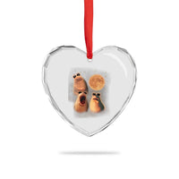 Marcus The Worm Meme Heart Crystal Glass Ornament Funny Howling At Moon - Wonder Print Shop
