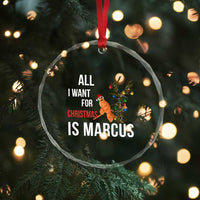 Marcus The Worm Robert Christmas Meme Crystal Glass Ornament All I Want For Xmas Is Marcus - Wonder Print Shop