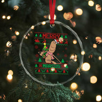 Marcus The Worm Robert Meme Christmas Crystal Glass Ornament - Wonder Print Shop