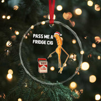 Marcus The Worm Robert Meme Christmas Crystal Glass Ornament Pass Me A Fridge Cig - Wonder Print Shop