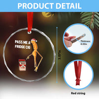 Marcus The Worm Christmas Meme Crystal Glass Ornament Pass Me A Fridge Cig TS14