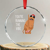 Marcus The Worm Robert Meme Christmas Crystal Glass Ornament You Are Running The Vibe TS14