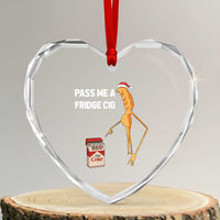 Marcus The Worm Robert Meme Christmas Heart Crystal Glass Ornament Pass Me A Fridge Cig - Wonder Print Shop