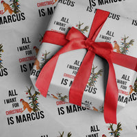 Marcus The Worm Robert Meme Wrapping Paper Roll All I Want For Christmas Is Marcus - Wonder Print Shop